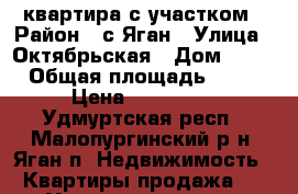 квартира с участком › Район ­ с.Яган › Улица ­ Октябрьская › Дом ­ 26 › Общая площадь ­ 36 › Цена ­ 600 000 - Удмуртская респ., Малопургинский р-н, Яган п. Недвижимость » Квартиры продажа   . Удмуртская респ.